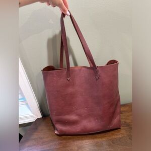 Madewell leather transport tote